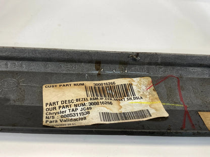 2009 2010 DODGE JOURNEY DASH RADIO CLIMATE COVER TRIM BEZEL ASSY 300016266 OEM