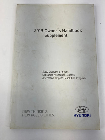 2013 HYUNDAI SONATA OWNER'S MANUAL INFORMATION GUIDE HANDBOOK SET W/ CASE OEM