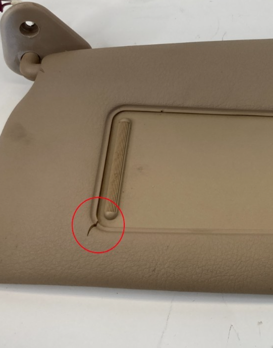 99 00 BMW 323i 01-05 325i Left Driver Side Sunvisor Sun Visor Shade w/ Mirror