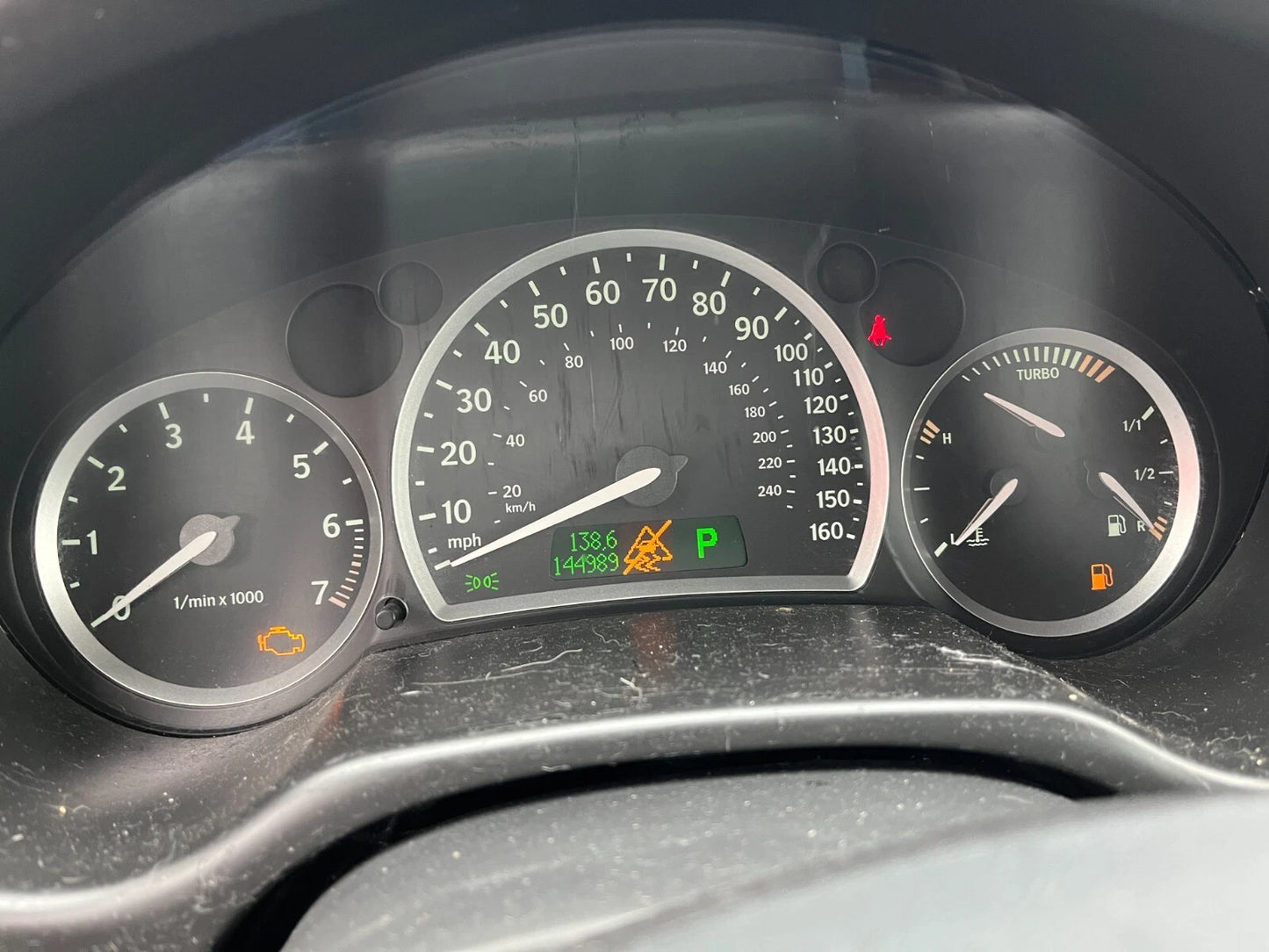 03-06 SAAB 9-3 DASH INSTRUMENT CLUSTER SPEEDOMETER GAUGES 144.989 MILES ASSY OEM