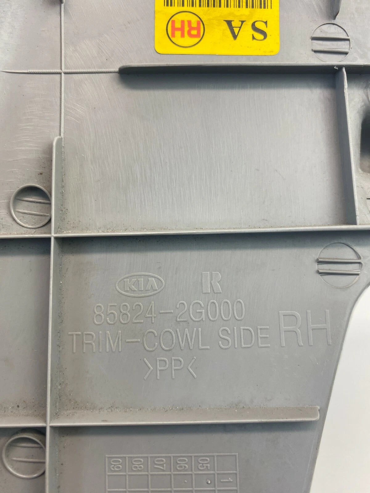 2006-2010 KIA OPTIMA RIGHT PASSENGER SIDE COWL KICK PANEL TRIM 85824-2G000 OEM