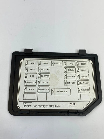2009-2011 CHEVROLET AVEO DASH INTERIOR CABIN FUSE BOX LID DOOR COVER TRIM OEM
