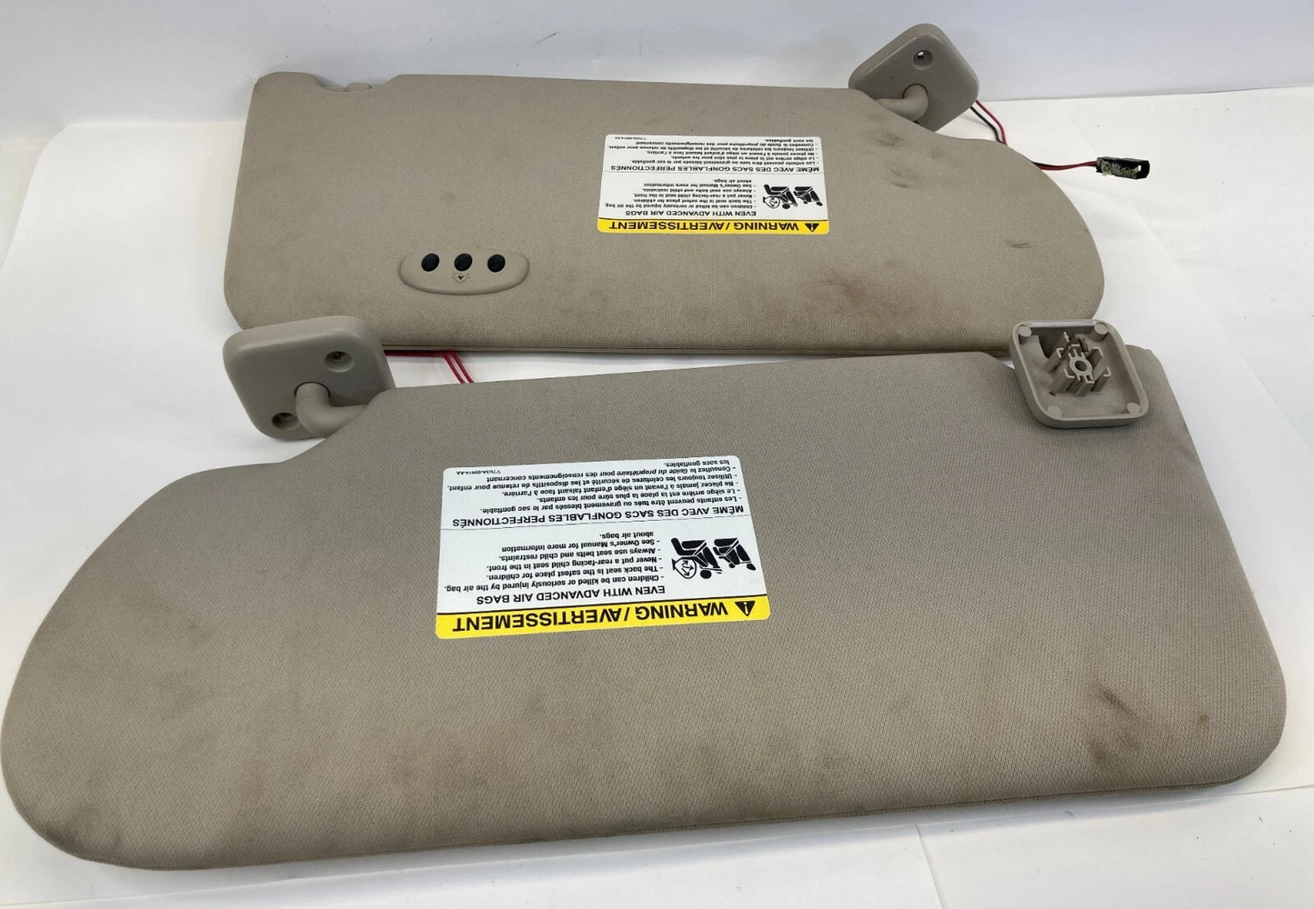 2009-2012 FORD FLEX LEFT & RIGHT SIDE SUN VISOR SHADE SET PAIR W/ MIRROR OEM