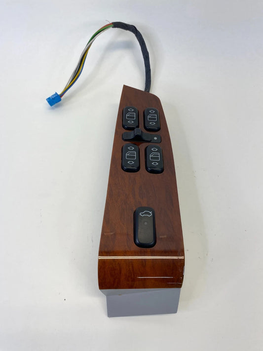 2000-2002 MERCEDES S430 DRIVER MASTER POWER WINDOW SWITCH WOOD BEZEL OEM