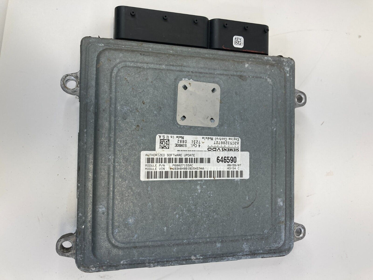 2007-2010 Dodge Caliber Engine Computer Control Module ECM ECU P68027155AC OEM