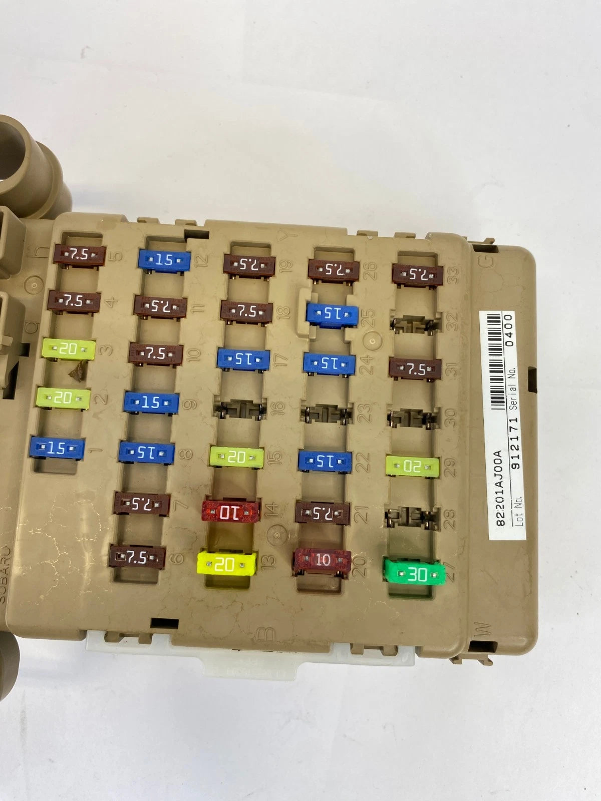 2010-2012 SUBARU OUTBACK INTERIOR FUSE BOX JUNCTION BLOCK MODULE 82201AJ00A OEM