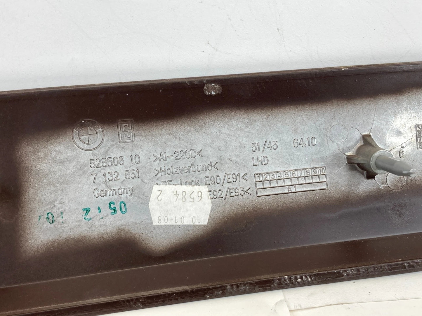 2007 2008 BMW 328XI FRONT DASHBOARD TRIM MOLDING BEZEL W/ AIR VENT 52850610 OEM