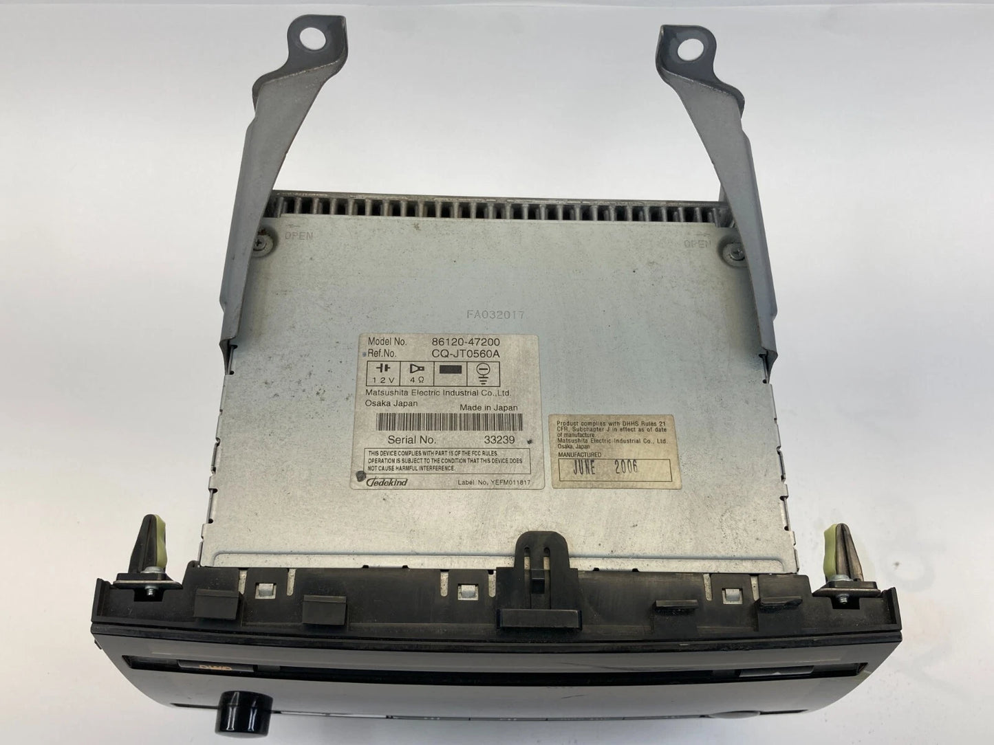 2006-2009 TOYOTA PRIUS AM FM CD PLAYER RADIO RECEIVER UNIT 86120-47200 OEM