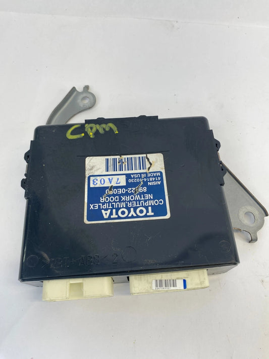 2007-2009 LEXUS RX350 3.5L MULTIPLEX NETWORK DOOR CONTROL MODULE 89222-0E020