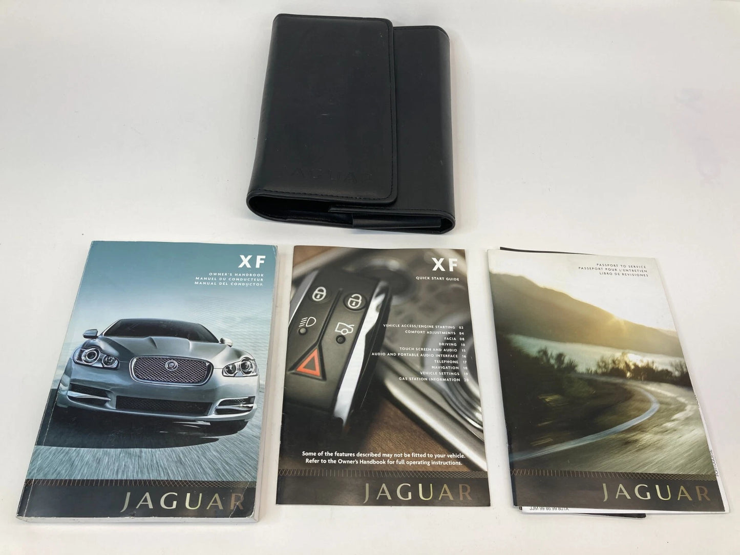 2009 JAGUAR XF OWNERS MANUAL WARRANTY INFORMATION GUIDE SET BOOK W/ CASE OEM