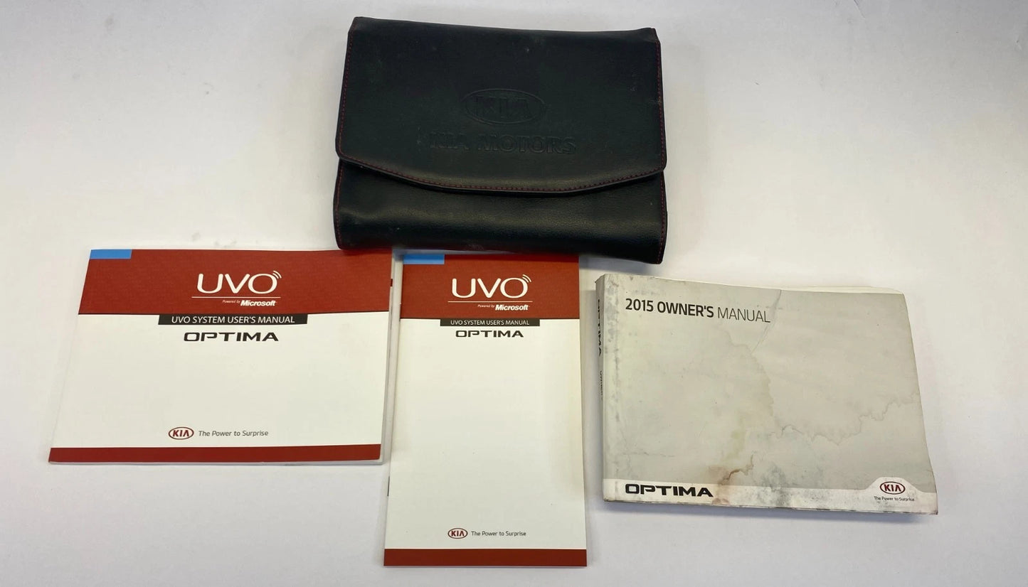 2015 KIA OPTIMA OWNER'S MANUAL GUIDE BOOK SET WITH CASE OEM