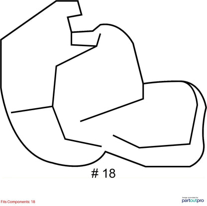 2010-2015 TOYOTA PRIUS FRONT RIGHT SEAT TRACK RAIL END COVER CAP TRIM 7215847040