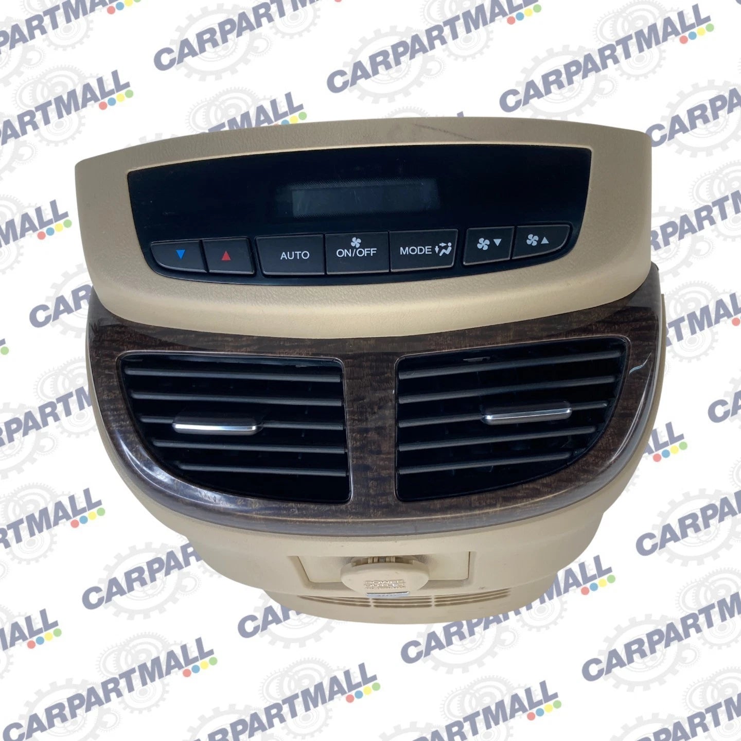 2007-2013 ACURA MDX REAR CENTER CONSOLE CLIMATE CONTROL A/C VENTS BEZEL OEM