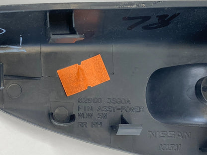 13-16 NISSAN SENTRA REAR RIGHT DOOR WINDOW CONTROL SWITCH W BEZEL OEM 829603SG0A