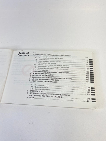 1996 96 TOYOTA CAMRY LE SEDAN OWNERS MANUAL BOOK INFORMATION GUIDE OEM