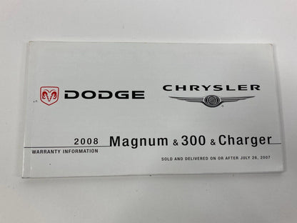 2008 CHRYSLER 300 MAGNUM CHARGER OWNER'S MANUAL MULTIMEDIA SYSTEM GUIDE W/ CASE