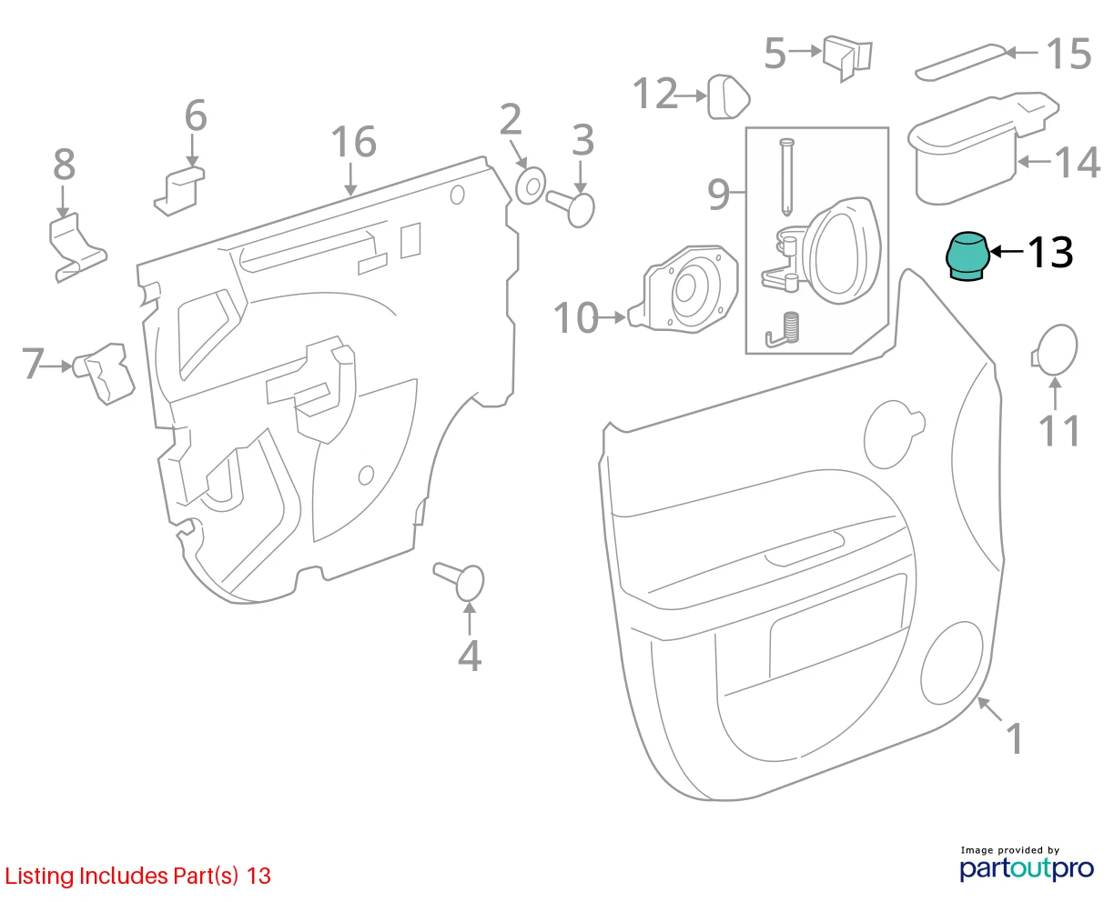 2006-2011 CHEVROLET HHR SIDE VIEW POWER DOOR MIRROR CONTROL SWITCH 15261340 OEM