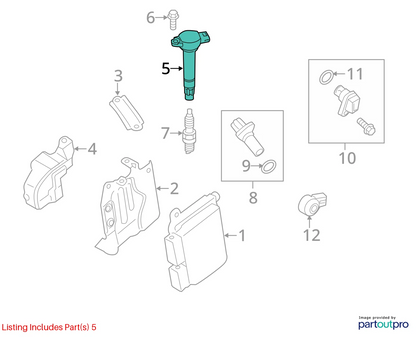 2008-2017 MITSUBISHI LANCER 2.0L L4 ENGINE IGNITION COIL IGNITER 1832A016 OEM