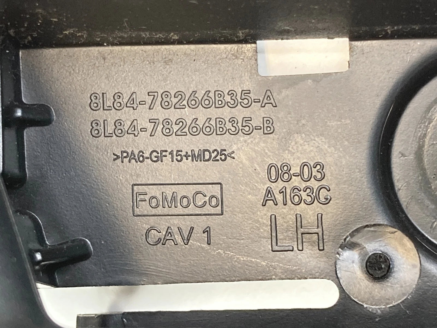2008-2012 FORD ESCAPE REAR LEFT BACK SIDE INNER DOOR HANDLE 8L84-78266B35-A OEM