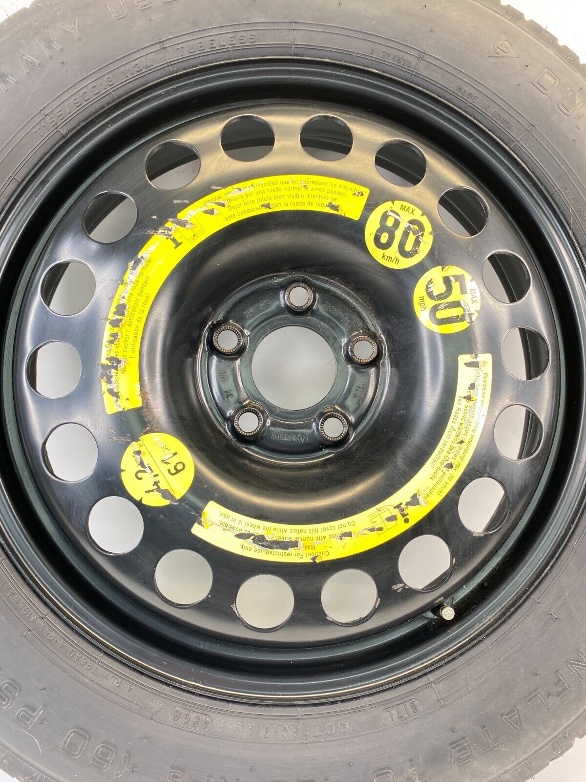 06-15 Mercedes-Benz ML 350 Emergency Spare Tire Wheel Compact Donut T155/90/D18