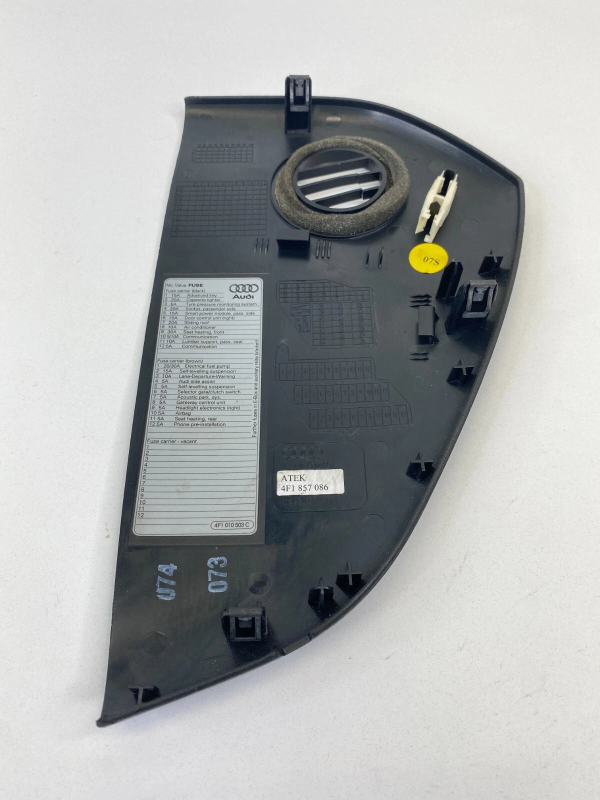 2007-2011 AUDI A6 QUATTRO S6 INSTRUMENT PANEL DASH RIGHT SIDE END CAP COVER OEM