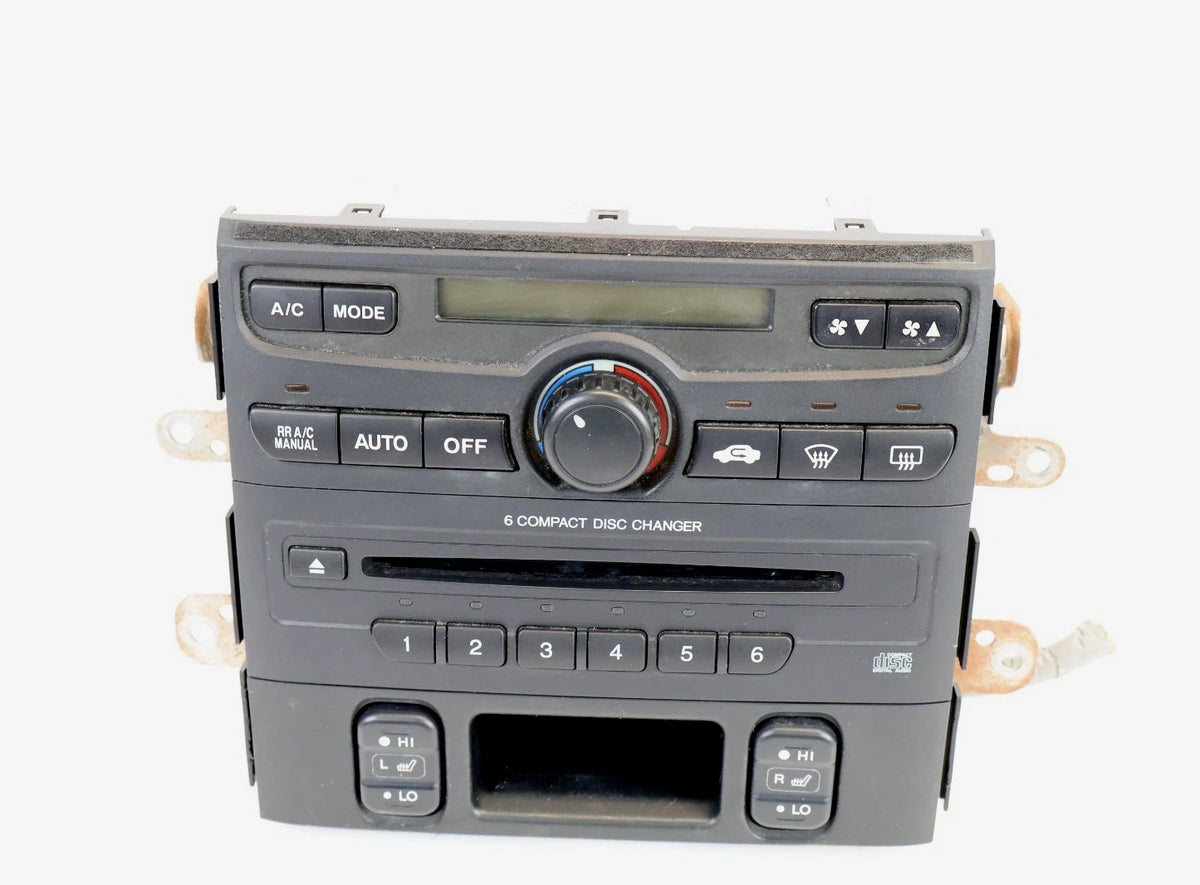 03-05 HONDA PILOT DASH AC CLIMATE CONTROL CD PLAYER RECEIVER & SEAT SWITCH PANEL