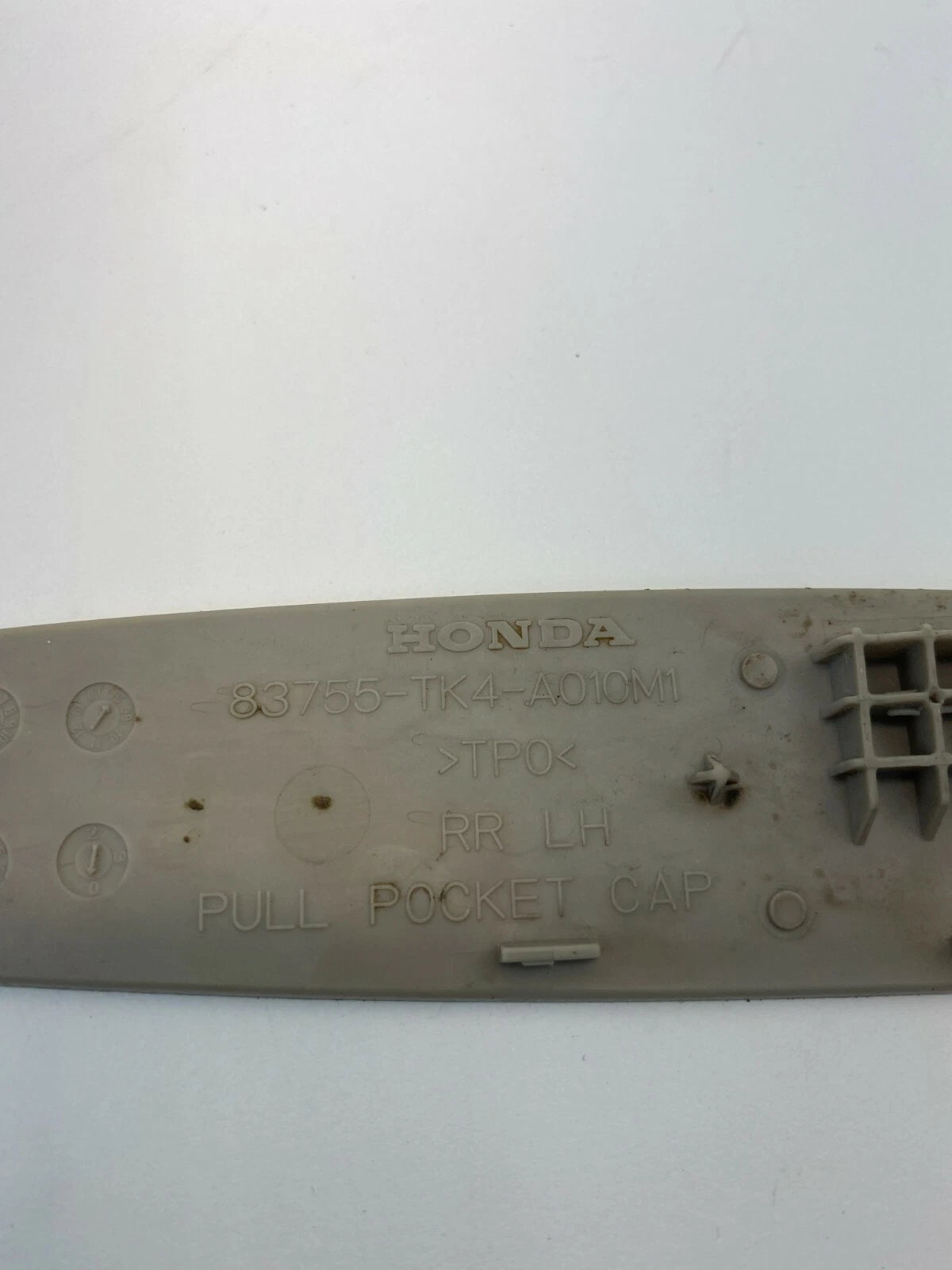 2009 10 11 12 13 2014 ACURA TL REAR LEFT PULL POCKET CAP COVER TRIM 83755-TK4-A0