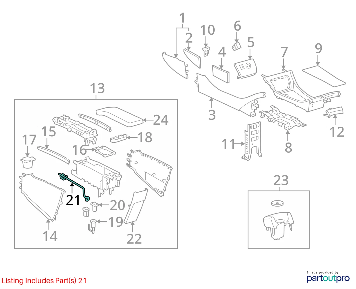 2010 2011 TOYOTA PRIUS CENTER CONSOLE WIRE WIRING HARNESS CABLE 82390-47010 OEM