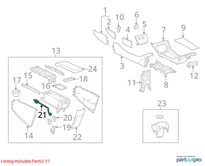2010 2011 TOYOTA PRIUS CENTER CONSOLE WIRE WIRING HARNESS CABLE 82390-47010 OEM