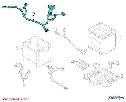 2011-2013 HYUNDAI ELANTRA 1.8L L4 A/T POSITIVE BATTERY TERMINAL 91850-3X160 OEM
