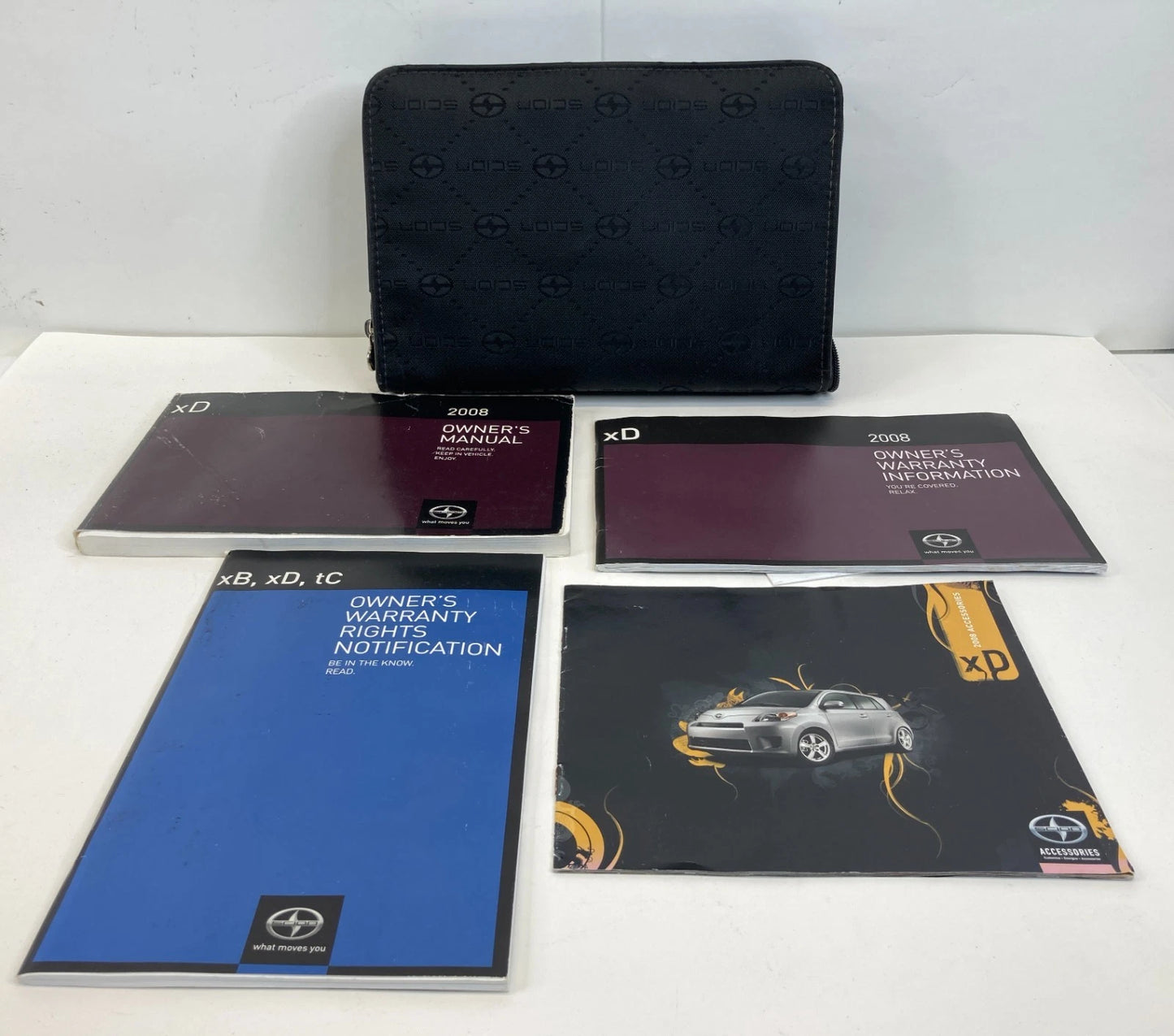 2008 08 SCION XD OWNERS MANUAL GUIDE INFOMATION BOOK W/ CASE OEM