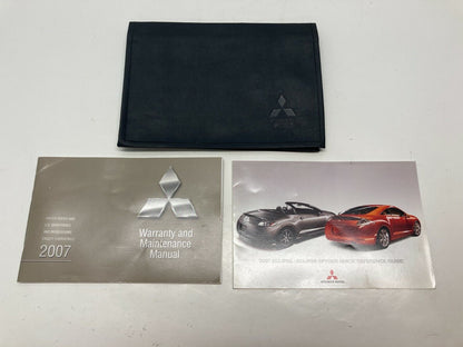 2007 07 Mitsubishi Eclipse Warranty & Maintenance Manual Quick Guide Book w Case