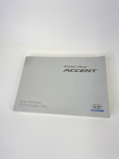 2014 Hyundai Accent Owners User Manual Warranty Information Handbook Set OEM