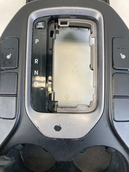 2013-2019 HYUNDAI SANTA FE CENTER CONSOLE SHIFTER BEZEL W/ CUP HOLDER & SWITCHES