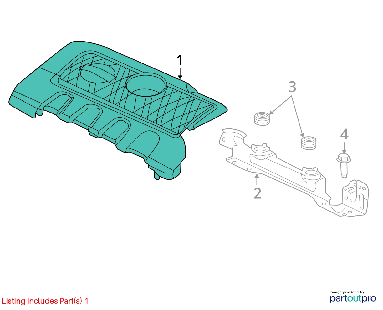 2013-2019 NISSAN SENTRA SEDAN 1.8L L4 ENGINE APPEARANCE TRIM COVER 14041-3R00B