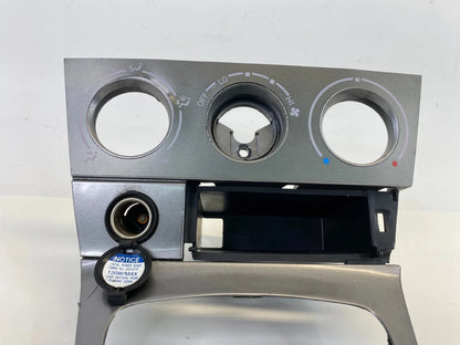 03-08 Pontiac Vibe Shifter Climate Control Trim Bezel w Storage & Power Outlet