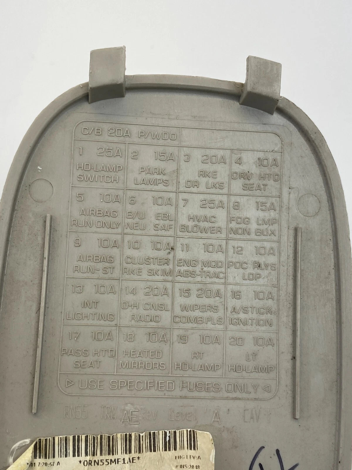 2001-2005 CHRYSLER PT CRUISER DASH FUSE BOX ACCESS DOOR COVER TRIM LID OEM
