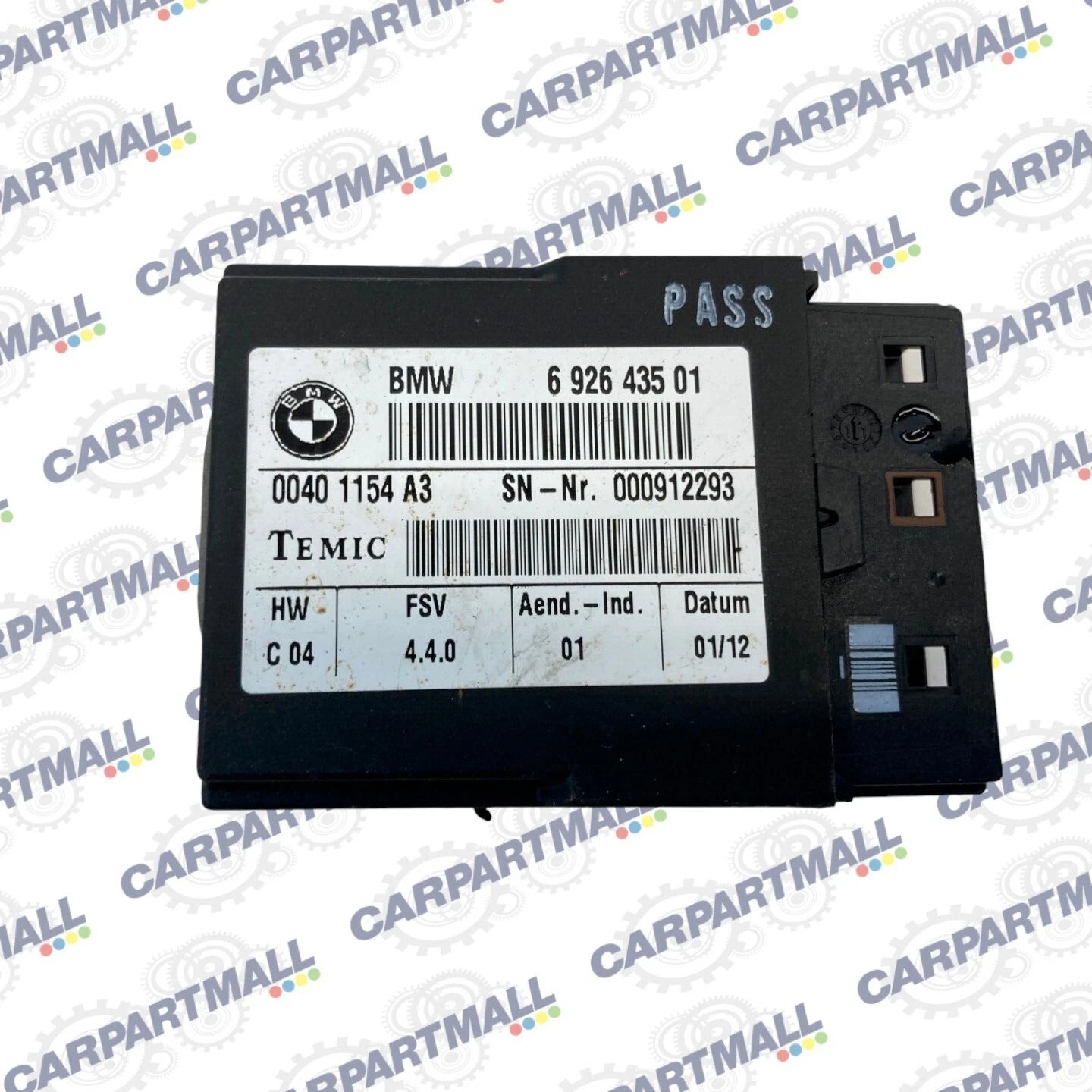 2007-2013 MINI COOPER FRONT SIDE SEAT COMPUTER CONTROL MODULE UNIT 6-926-435-01