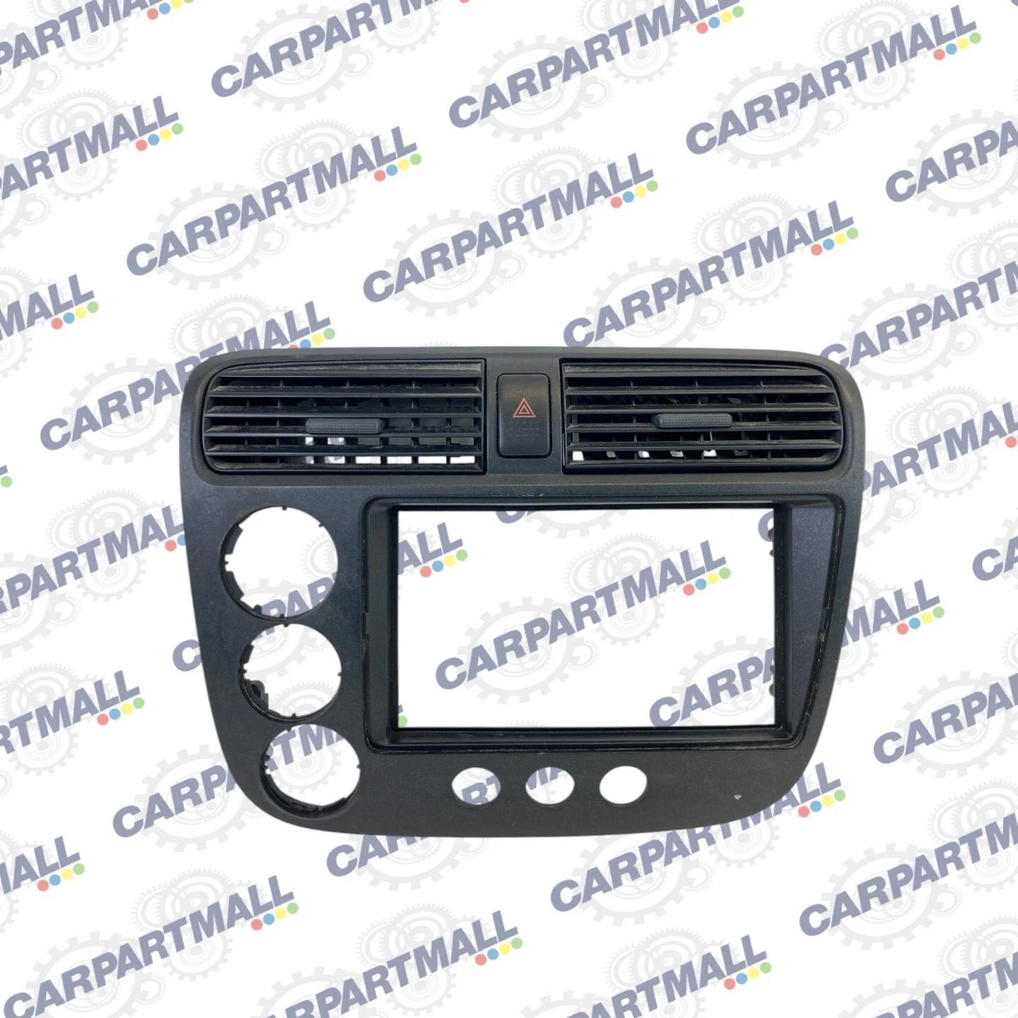 01-05 HONDA CIVIC CENTER DASH RADIO CLIMATE BEZEL PANEL W/ AIR VENT & HAZARD OEM
