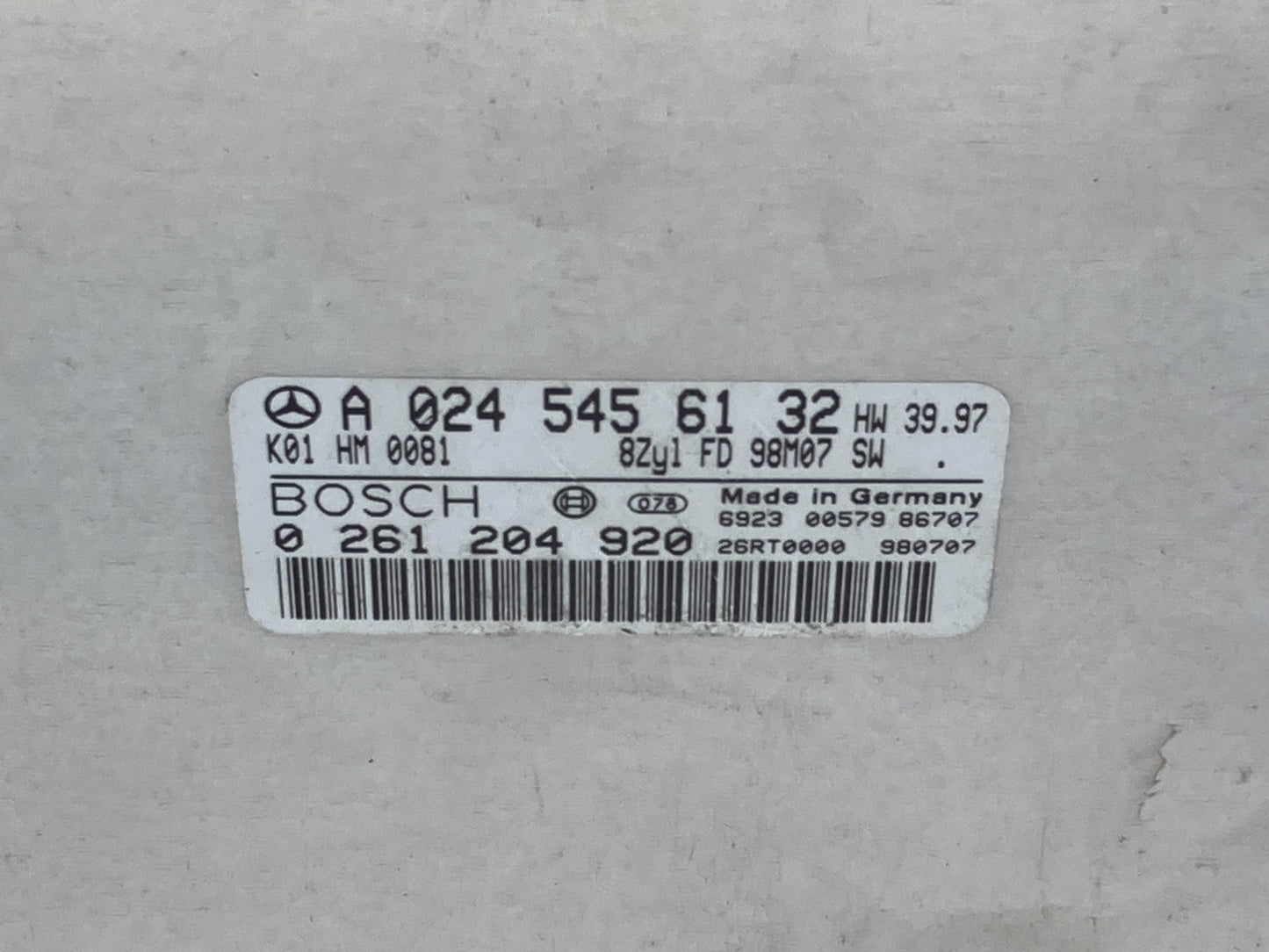 1998-2002 Mercedes-Benz E430 4.3L Engine Compuer Control Module A024-545-61-32