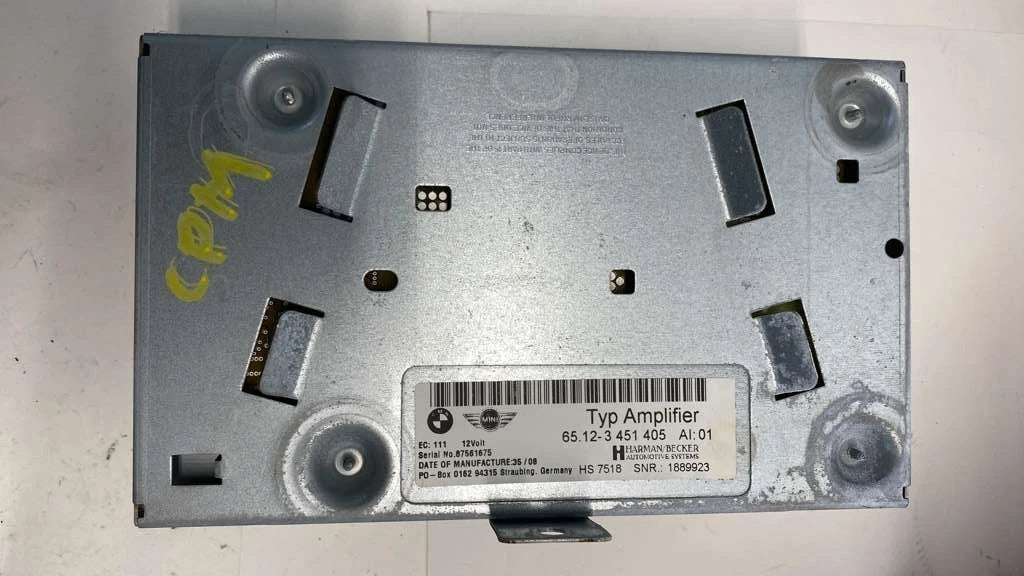 2007-2009 MINI COOPER BASE R56 1.6L AUDIO AMPLIFIER W BRACKET 65123451405