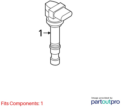 2006-2013 AUDI A3 HATCHBACK 2.0L L4 16V ENGINE IGNITION COIL 07K-905-715-G OEM