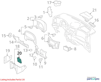 2009-2014 NISSAN CUBE DASH BRACKET INSTRUMENT LOWER COVER TRIM 68926-1FC1A OEM