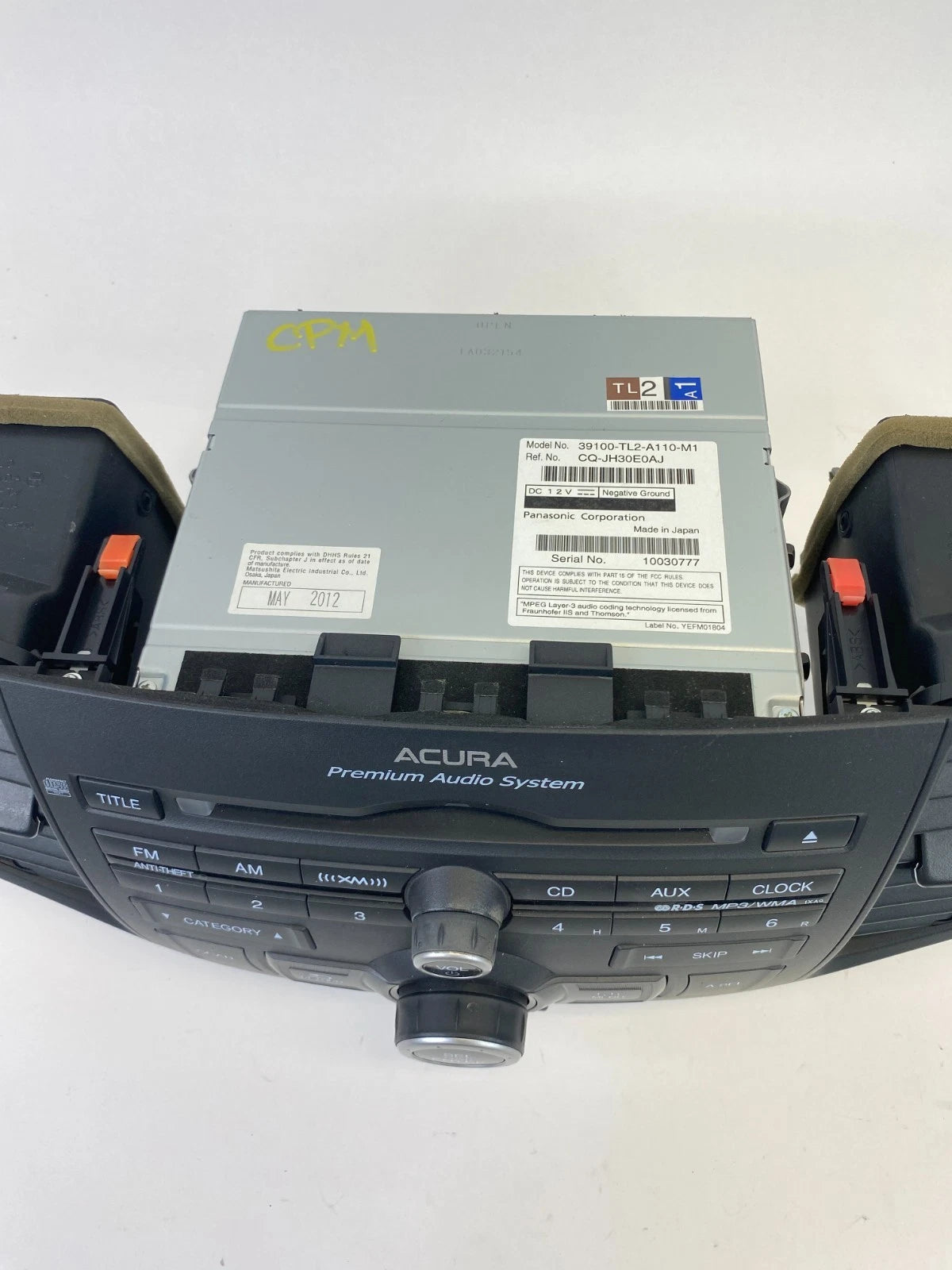 2011-2014 ACURA TSX AM/FM XM RADIO RECEIVER CD PLAYER MP3 WMA 39100-TL2-A110