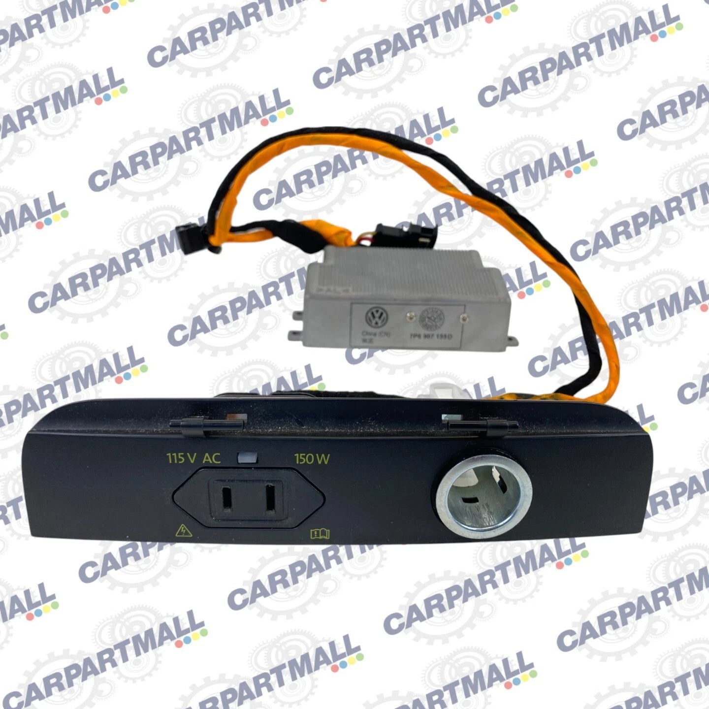 2011-2017 VW TOUAREG 115V AC POWER INVERTER MODULE WITH HARNESS PANEL OEM