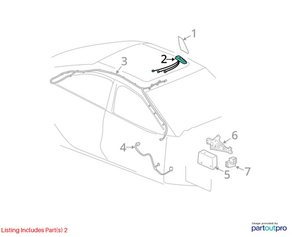 2012 12 CHEVROLET MALIBU ROOF BASE MOUNTED RADIO ANTENNA SHARK FIN 22804401 OEM