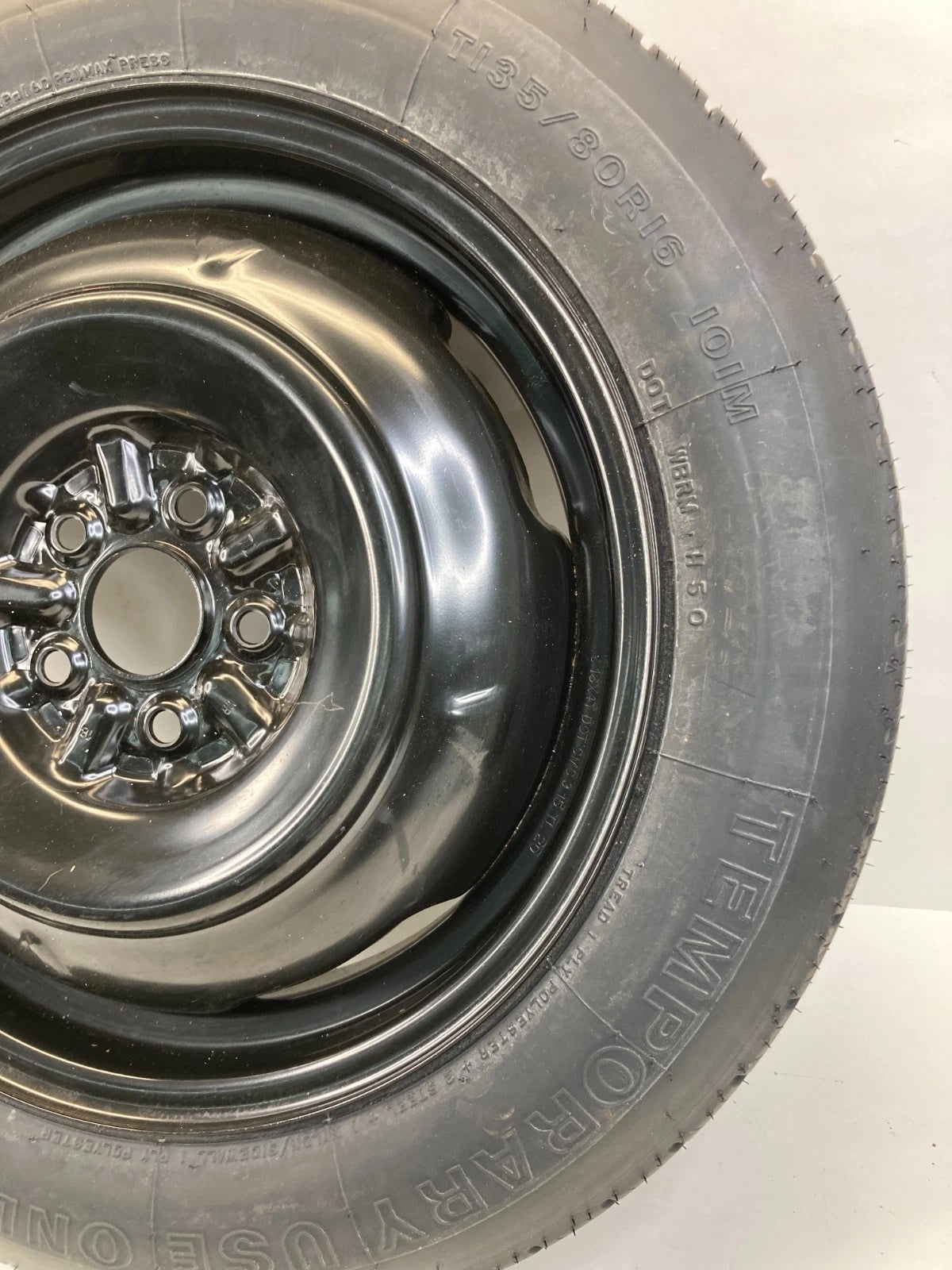 03-19 TOYOTA COROLLA EMERGENCY SPARE TIRE WHEEL COMPACT DONUT T135/80R16 101M