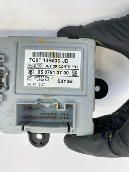 2009-2011 JAGUAR XF FRONT RIGHT SIDE DOOR CONTROL MODULE UNIT 7G9T14B533