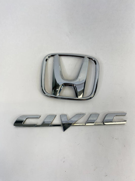 2006-2011 HONDA CIVIC REAR TRUNK LID EMBLEM LOGO BADGE CHROME 75701-SNA-0030