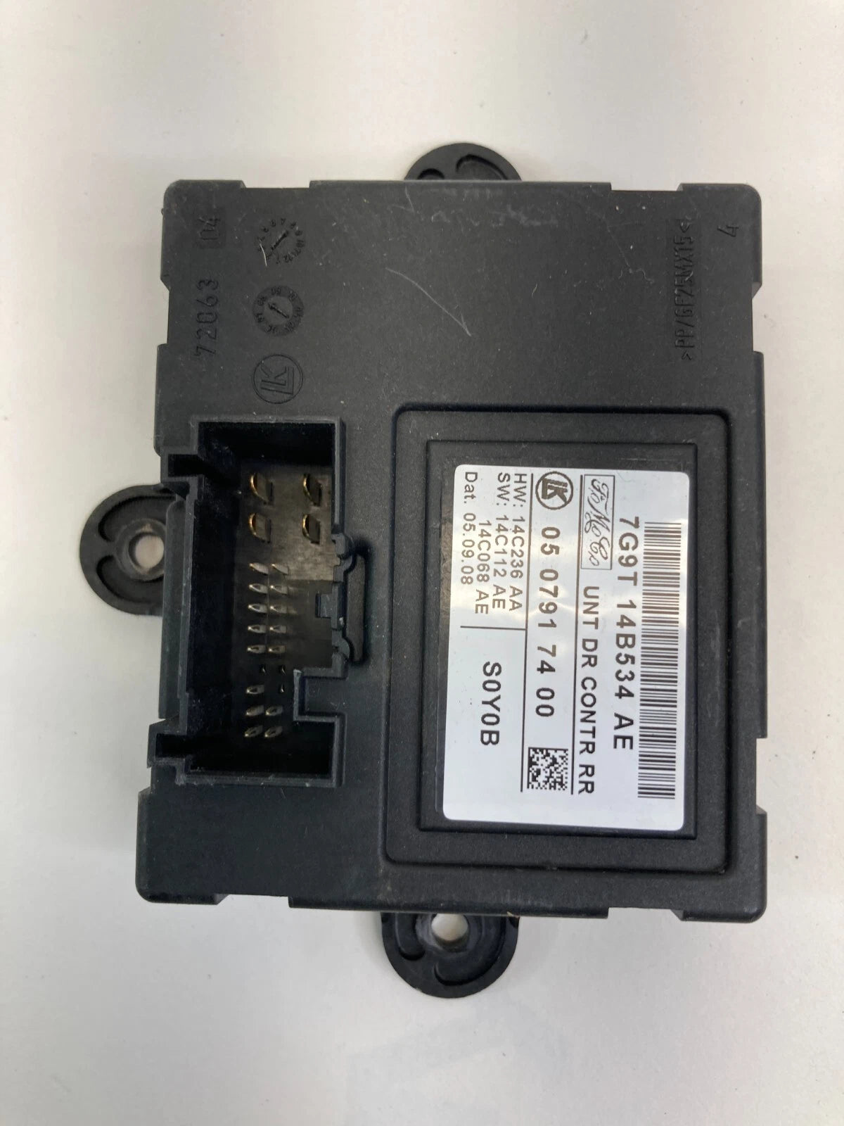 2009 09 JAGUAR XF REAR LEFT SIDE DOOR CONTROL COMPUTER MODULE 7G9T-14B534-AE